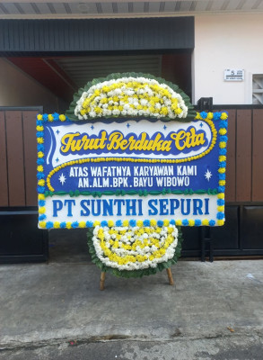 Papan Bunga Duka di Tawangharjo